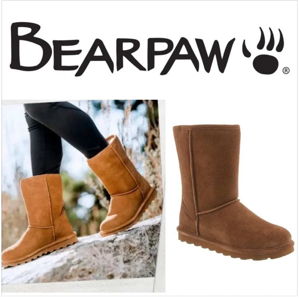 Bearpaw Women's Elle Short Hickory Suede  Boots . Size 8